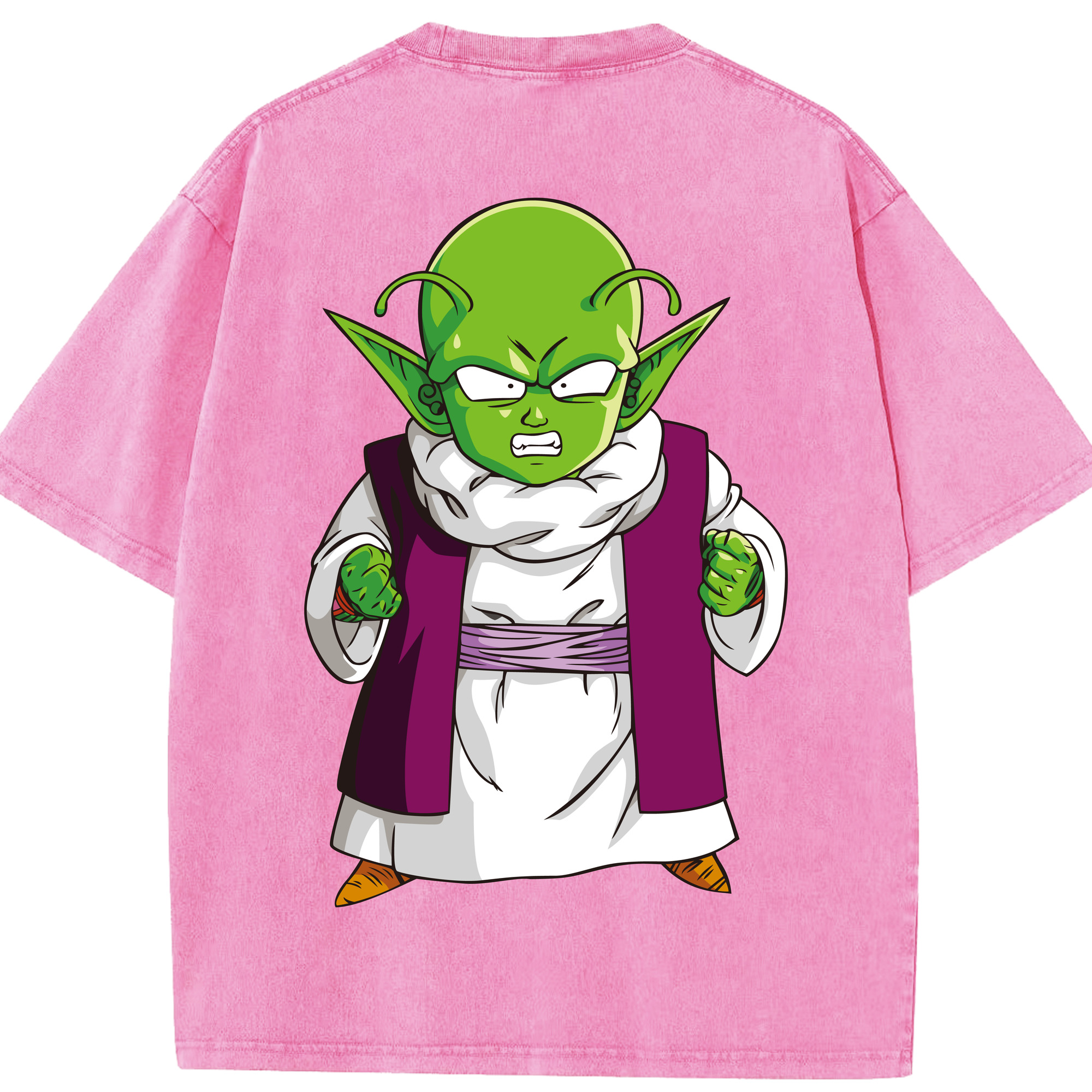 （画像用） ドラゴンボール ピッコロ DRAGON BALL Piccolo 綿100% ヴィンテージ風 半袖Tシャツ（背面プリント）